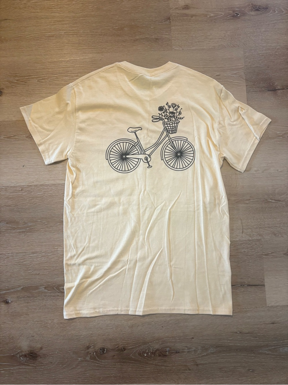 Butter Yellow Spring Bicycle Graphic Tee - Picture 3 of 4